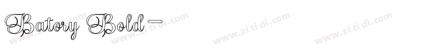 Batory Bold字体转换